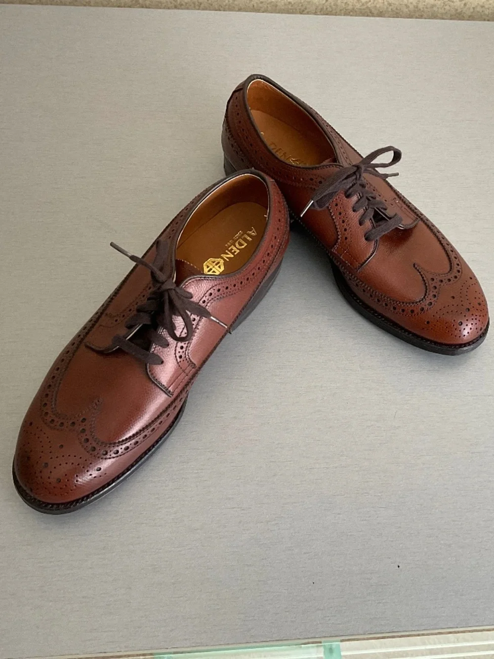 Alden new brown leather shoes